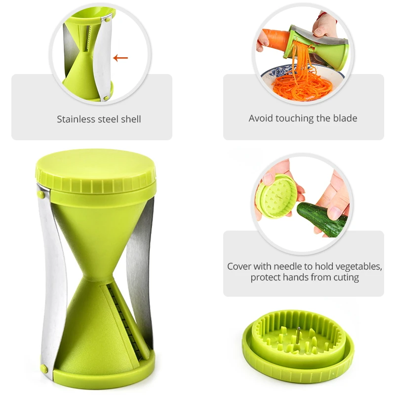 Vegetable Spiralizer Bundle Fruit Slicer Julienne Peeler Stainless Steel Vegetable Spiral Slicer Julienne Cutter