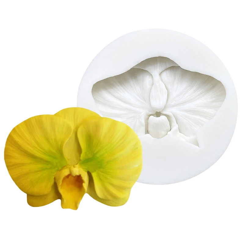 Moth Orchid Silicone Fondant Cake Chocolate Candy Jello Silicone Decorating Mould Tools