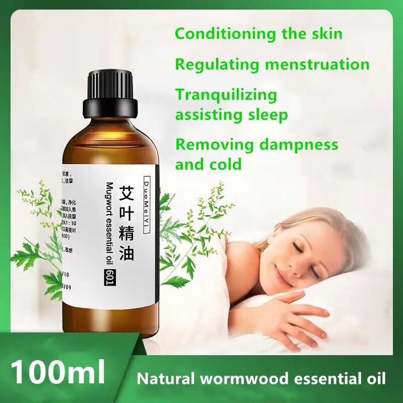 

100ml/bottle Pure Wormwood Essential Oil Natural Mugwort Beauty Care Material Meditation Dispel Insect Incense Homemade Perfume