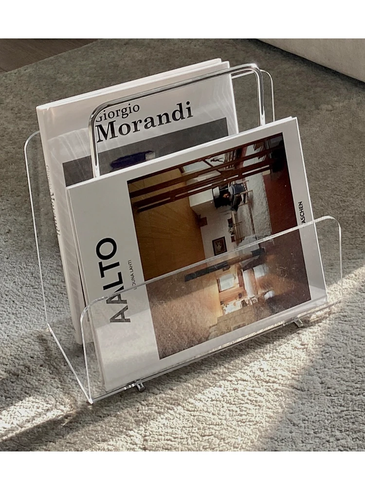 

Акриловая настольная подставка для журналов, органайзер для книг и газет у дивана, декор для гостиной