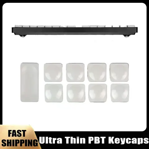 10 stks/set Wit CFX Low Profile PBT Keycaps Voor Chosfox LCK Low Profile MX Switch Gaming Mechanische Toetsenbord Ultra Dunne Keycap