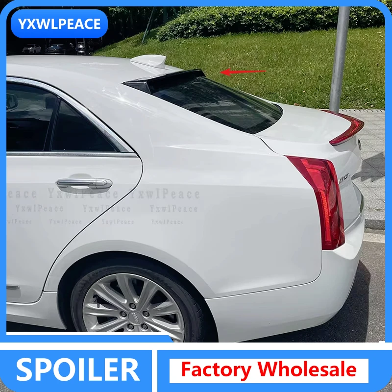 

For Cadillac ATS Sedan 4 Door 2015 2016 2017 2018 2019 ABS Plastic Rear Window Roof Spoiler Wing Car Styling