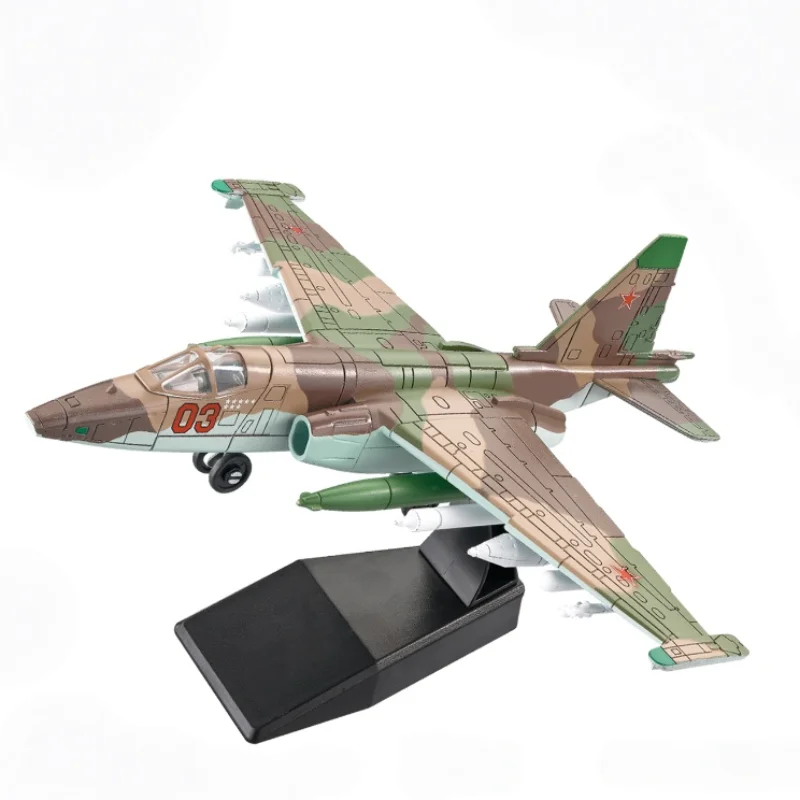 Flugzeugmodelle 1:72 Russisches SU-25 Frogfoot Support Angriffsflugzeugmodell Kreative Militärserie Gebäude DIY Spielzeug für Jungen