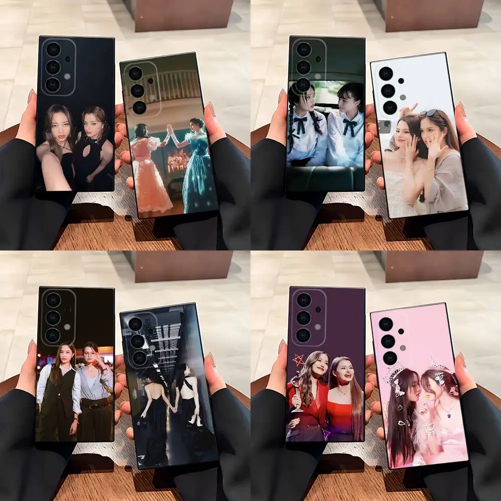 Casing Ponsel Pink Theory Freen Becky Untuk Samsung S25,S24,S21,S22,S23,S30,Ultra,S20,Plus,Fe,Lite,5G Hitam