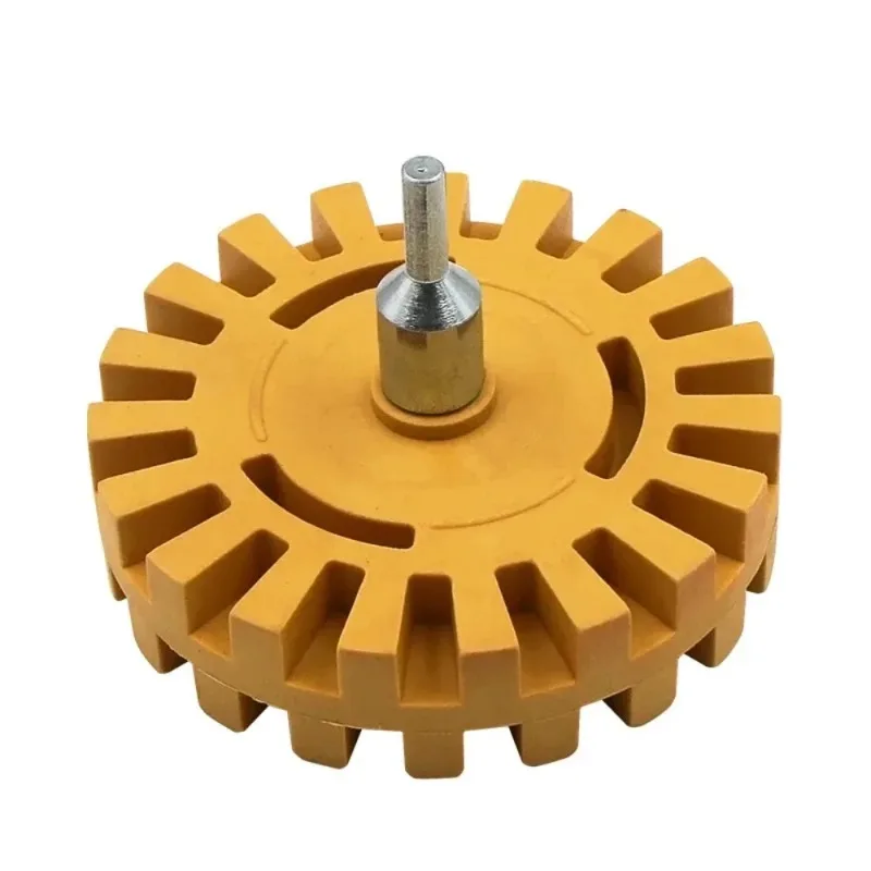 4 Inch 20mm Rubber Eraser Wheel with Drill Adapter, Car Decal Pinstripe Remover Wheel for Paint Sticker Glue Repair Cleaning