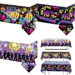 1/2/3pcs Hip Hop 80‘s Theme Birthday Party Table Cover Baby Shower Decorations Disco 90s Retro Kids Favors Plastic Tablecloth