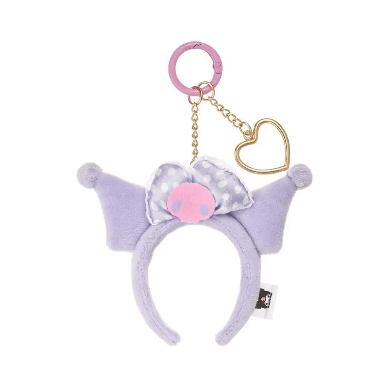 Kawaii My Melody Kuromi Pluszowa opaska na głowę Śliczny brelok do kluczy Lalka z kreskówki Dekoracyjna opaska na głowę Para Tornister Wisiorek Prezent świąteczny