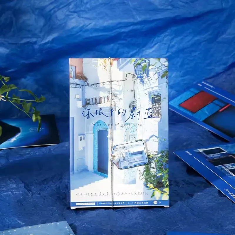 ชุดโปสการ์ด 30 ชิ้น The Blue In Your Eyes - ภาพศิลปะพระอาทิตย์ตกดินริมทะเลและวิวทะเล เหมาะสำหรับการจดบันทึก