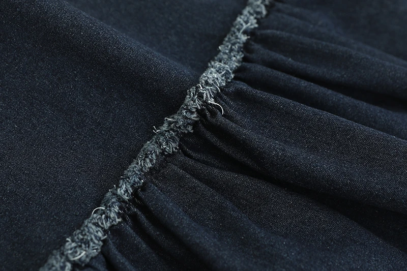 Japanese Sweet Mori Girl Ruffles Side Lace Up Denim Vest Tank Tops Women Spring Summer O-Neck Sleeveless Pullover Vest Outwear