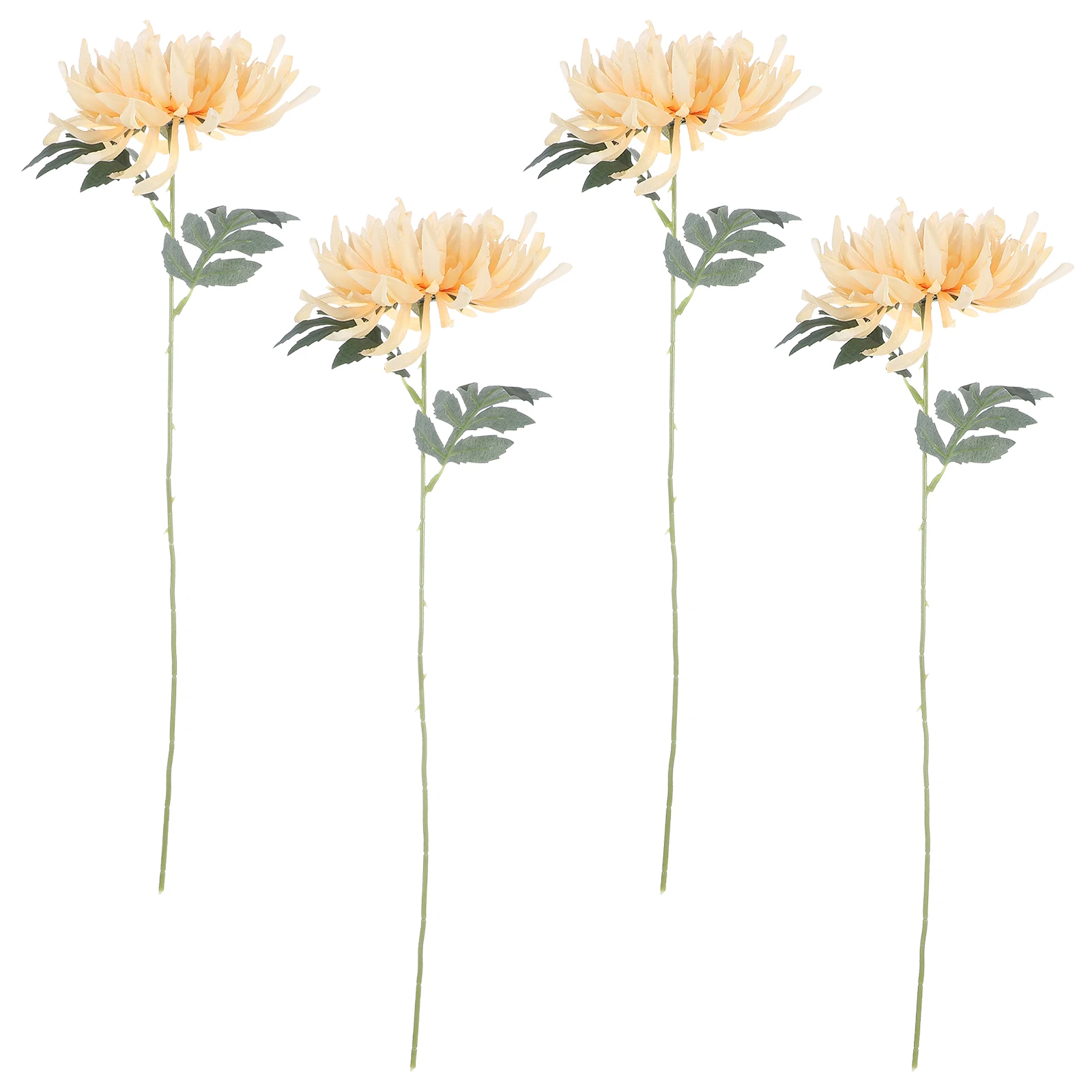 

4 Pcs Artificial Flowers Lifelike Silk African Daisies Single Stem Decor DIY Arrangement Fake Flower