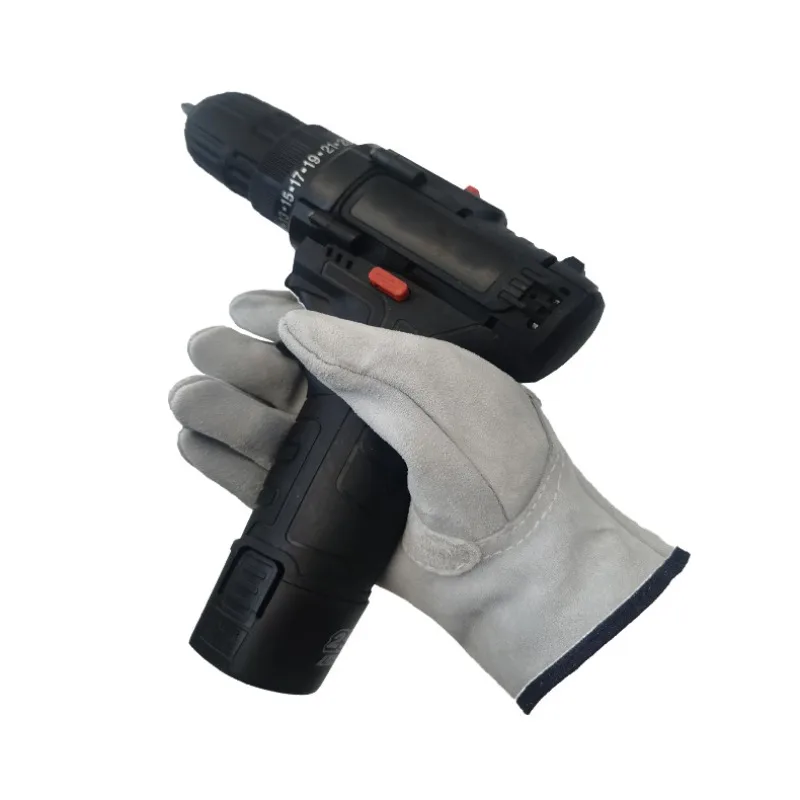 

Welding Gloves Tool Leather Heat-Resistant Work Safety Gloves Machinery Flame Retardant Protective Mittens Workplace Cowhide
