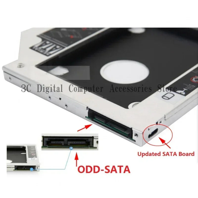 Disco duro Sata 2nd SSD HDD caddy para Lenovo IdeaPad G575 g460 G560, 12,7mm, nuevo