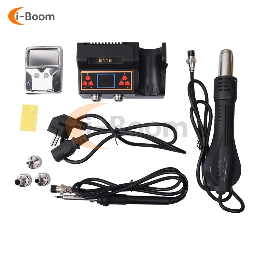 

700W LED Digital Soldering Station Hot Air Gun Rework Station Electric Soldering Iron for Phone PCB IC SMD Welding Set 110V 220V