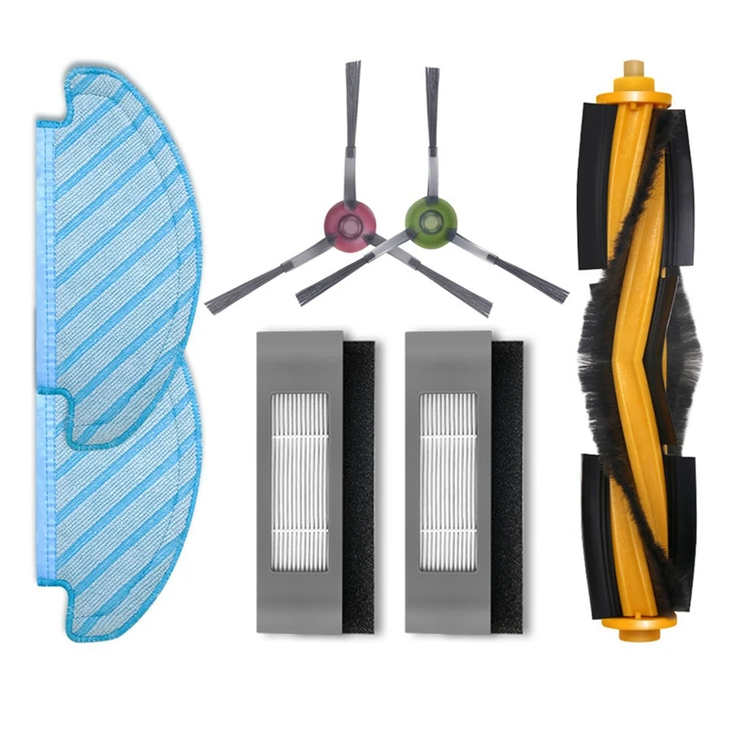 

Для Ecovacs Deebot OZMO 920 950 T8 T9 Yeedi 2, гибридный вакуумный фильтр Hepa, основная боковая щетка, детали для швабры