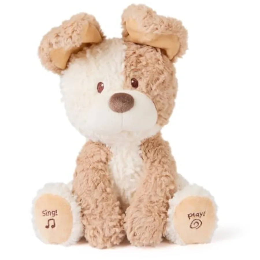 

GUND Baby Peeki The Puppy Animated Plush Singing Stuffed Animal Sensory Toy for Babies and Toddlers Plays Peek-a-Boo and Sings