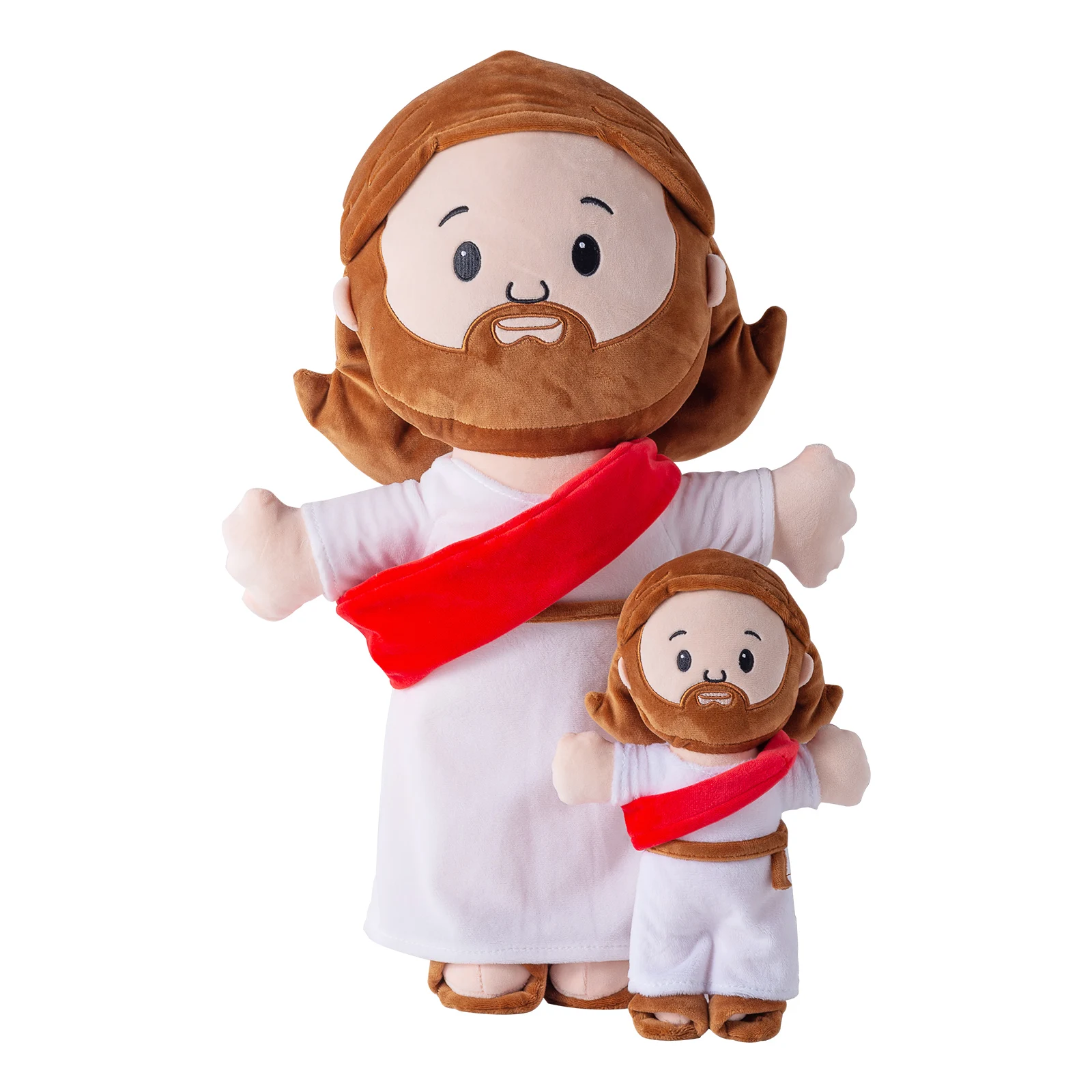 Brinquedo De Pelúcia Jesus com Bíblia Macia, Cristo, Figura De Pelúcia Religiosa, Figura Macia, Presente para Crente, Almofada, 50cm