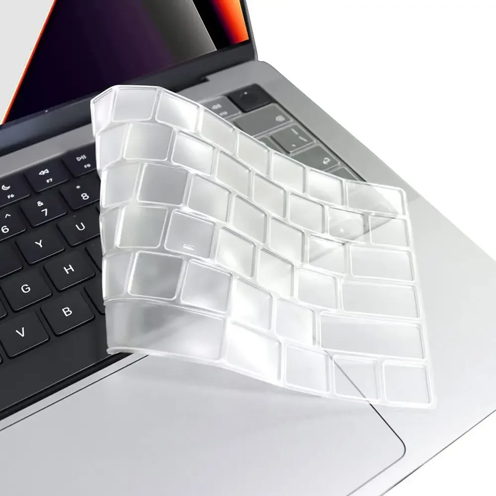 New Waterproof Ultra Thin Clear Skin TPU Protector Film Keyboard Cover For MacBook Pro 14 16 inch M1 Max 2021 A2442 A2485