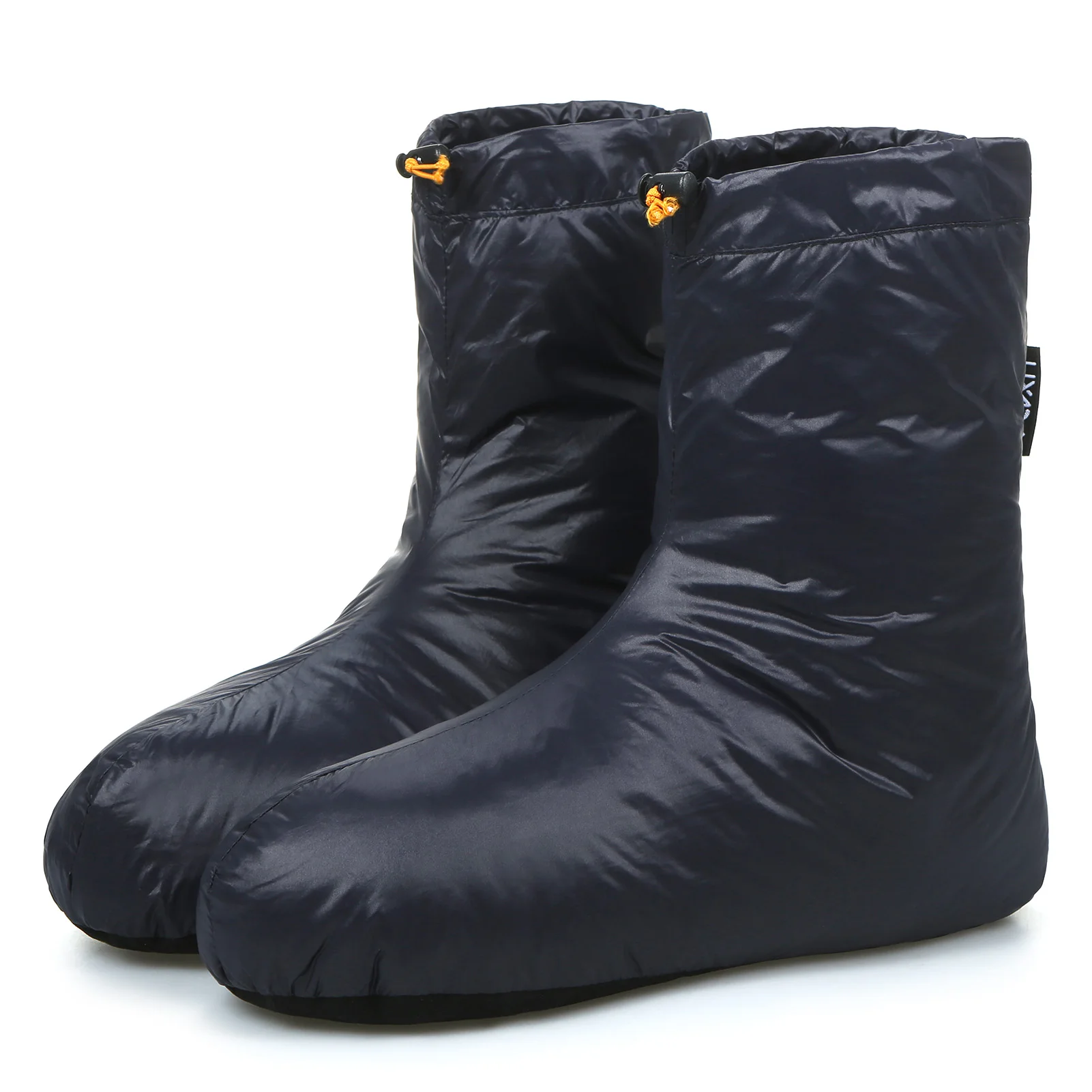 

Lixada зимние пуховые пинетки, носки, теплые мягкие ветрозащитные средние тапочки для сна с регулируемым шнурком для кемпинга, альпинизма Sl