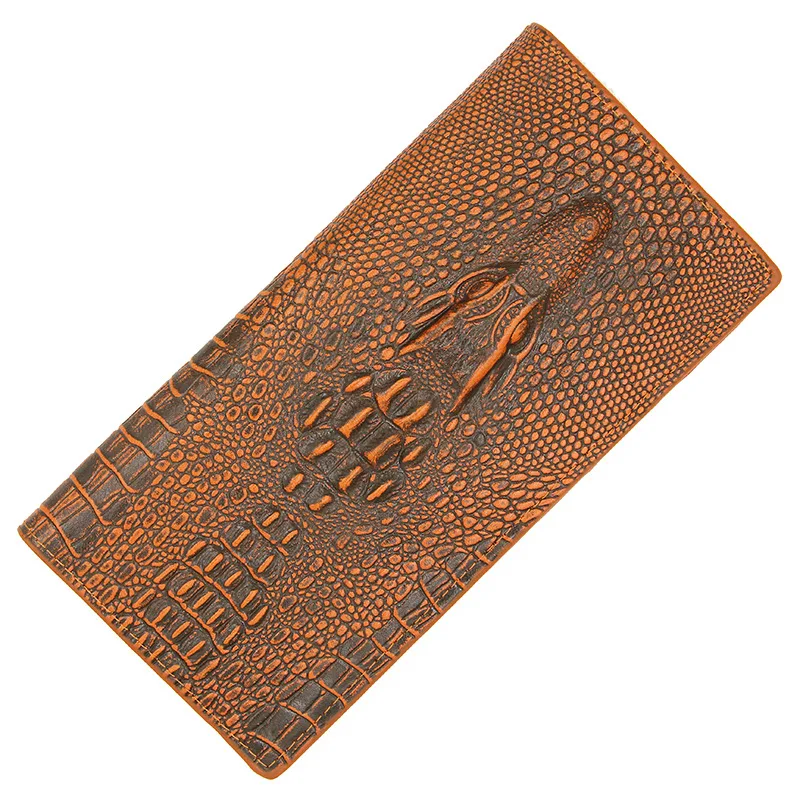 Fashion Casual Men's Wallets Luxury Alligator Pattern Men Money Bag Safe Clutch Bag Business Style Male Money Purse Card Holder