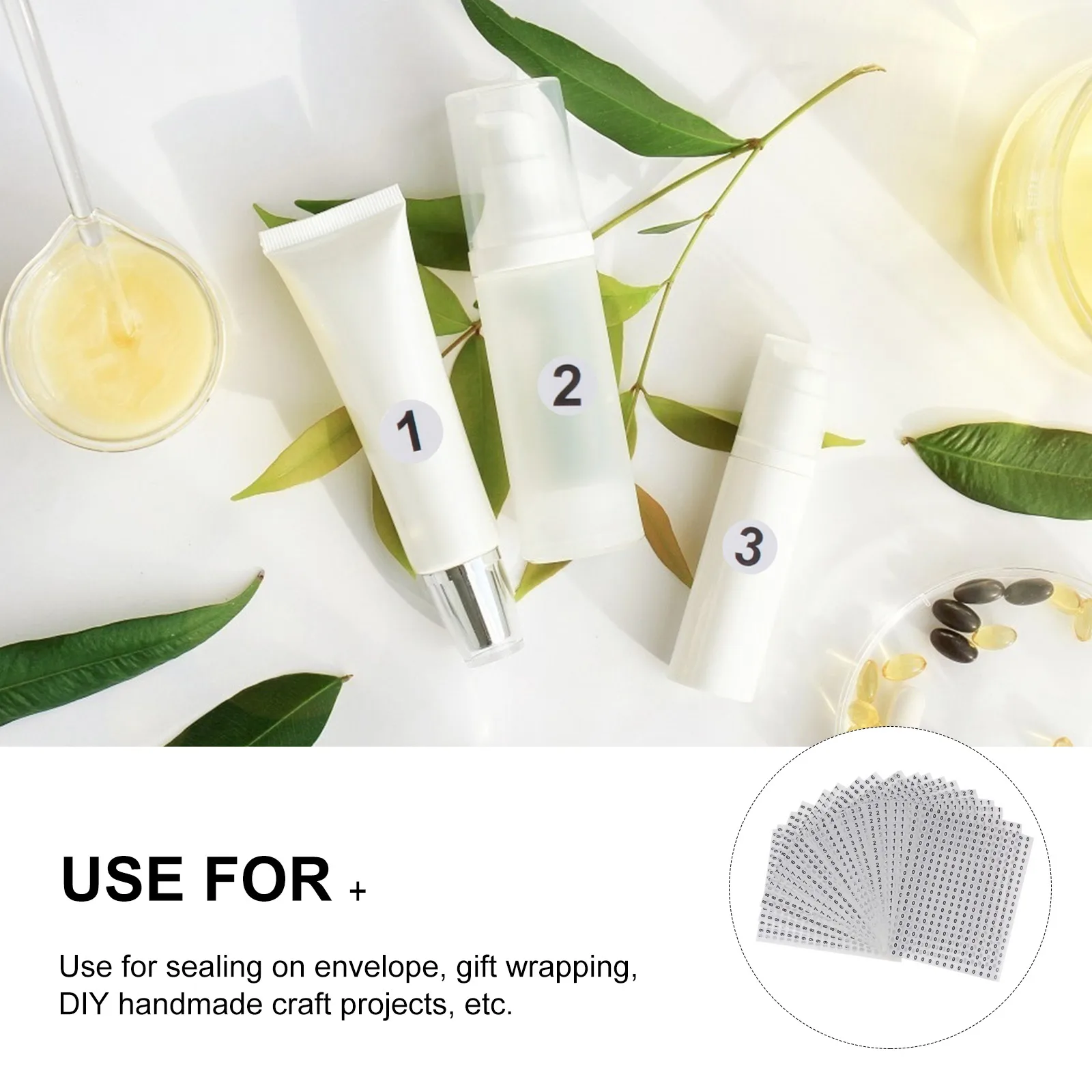 

6000 Pcs Number Stickers Inventory Round Label Adhesive Tiny Vinyl for Organizing Labels