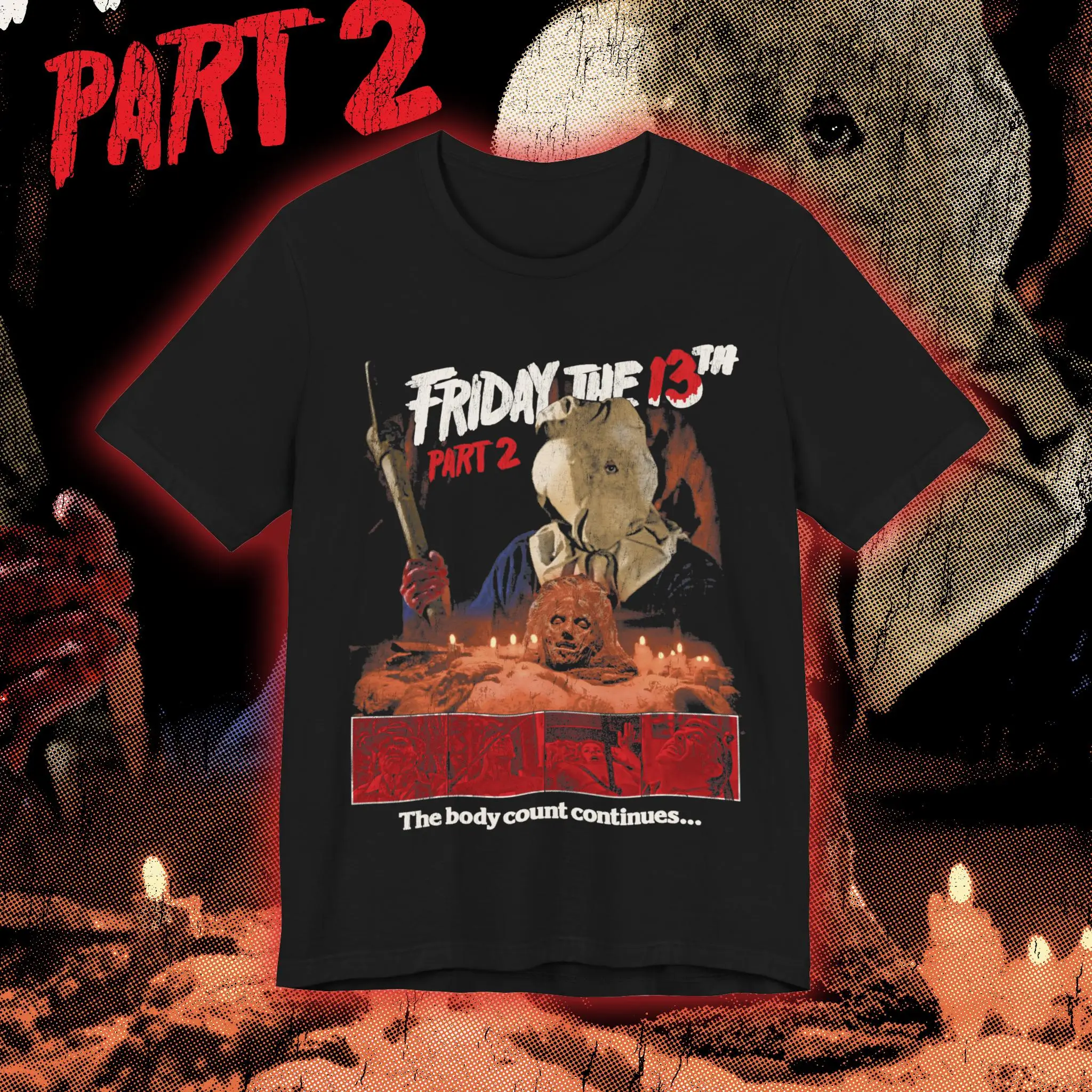 "Friday The 13th" es la elección perfecta para una fiesta de camisetas de película de terror y un regalo para los amantes de la película, una camiseta para mujeres