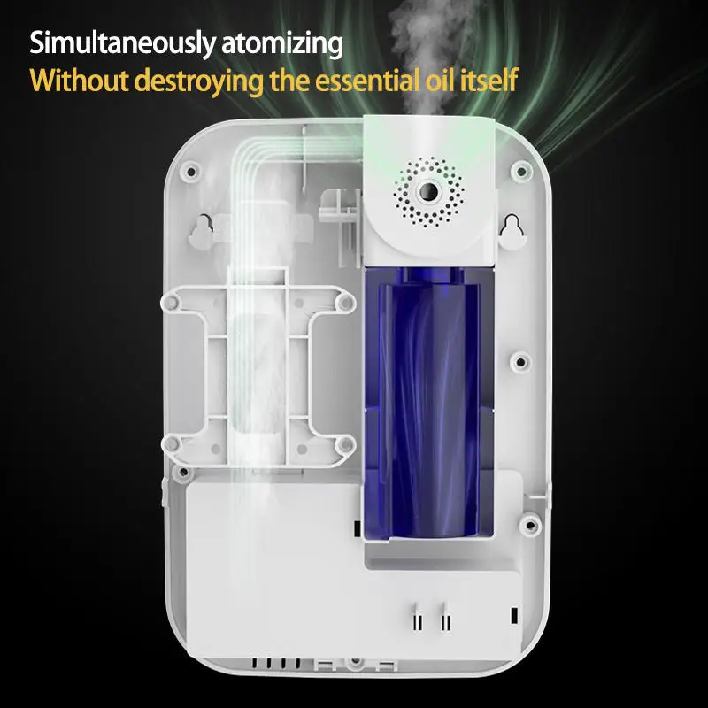 Smart 12V Waterless Aroma Diffuser Touch Screen Scent Machine Timer Automatic Wall Mounted Essential Oil Nebulizer for Home image 4