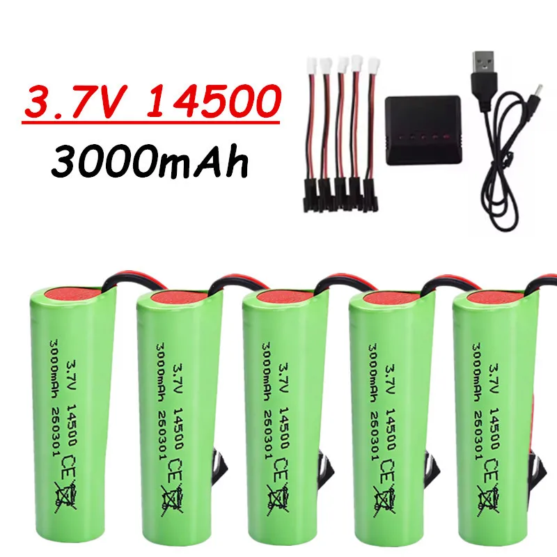 Batería de Iones de Litio de 3.7V 14500 3000mah para C2 D828 RC Stunt Dump Car, Accesorio de Juguete, Actualización de Batería de Iones de Litio de 3.7V 14500