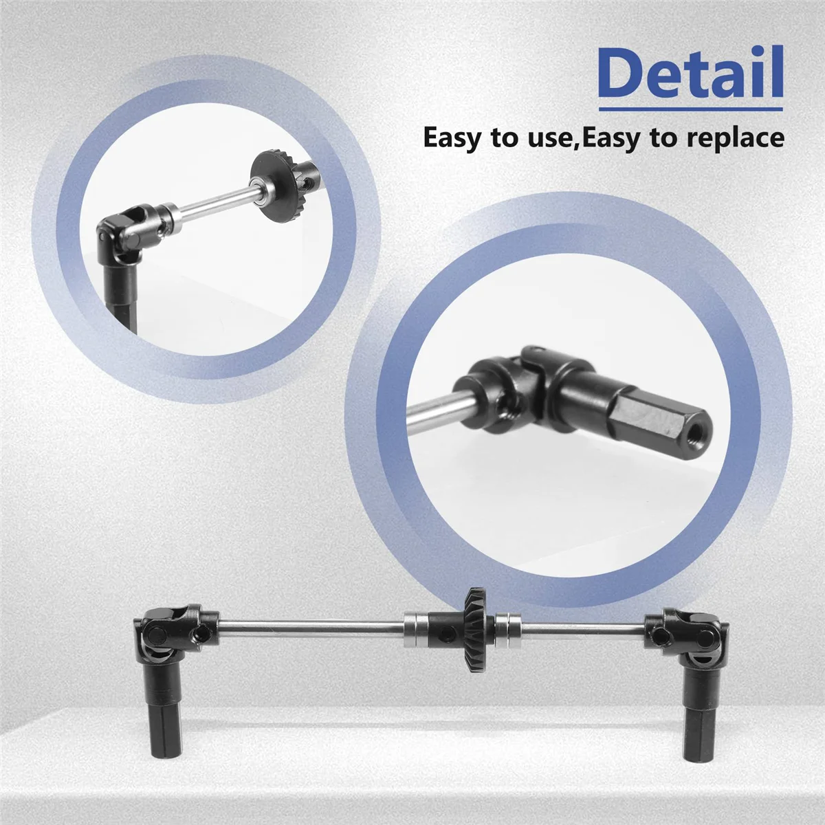 Metal Front Axle Steel Gear Bridge Kit for WPL C14 C24 C34 B14 B24 B16 B36 1/16 RC Car Upgrade Parts