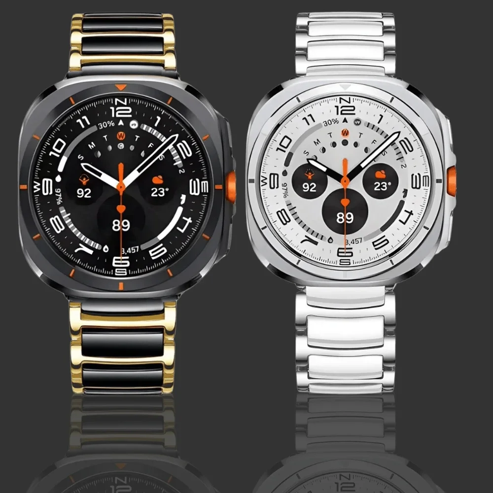 

Ceramic Stainless Steel Band for Samsung Galaxy Watch Ultra 47mm Luxury Metal Strap Bracelet Watchband Galaxy Watch Ultra Correa