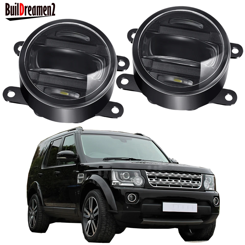 2 Pieces Car LED Fog Light Assembly with DRL Aluminum Fog Daytime Running Lamp For Land Rover Discovery 4 LR4 SUV (LA) 2010-2013