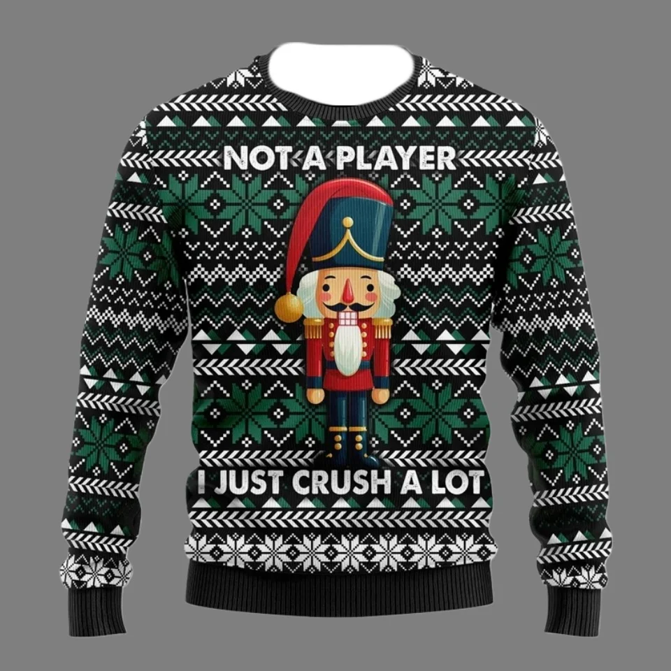 25/26 Hot Selling New Nutcracker Network Meme Series Ugly Sweater Family Christmas Party Hoodie Enlarged Adult Autumn/Winter Top