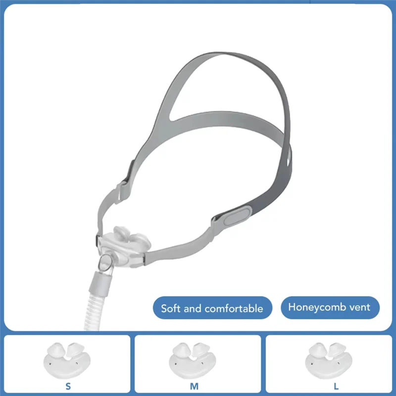 ABJN-Cpap หมอนจมูกหน้ากาก Universal PM1 Sleep Apnea หน้ากากจมูกสําหรับ Cpap & Bipap หน้ากาก S/M/L 3 ขนาดหมอนอิงซิลิโคน