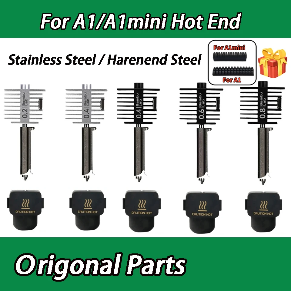 Original Hotend-Kit A2L für Bambu Lab A2L A1/A1 Mini, schnelles Hotend-Set, 0,2/0,4/0,6/0,8 mm, gehärteter Stahl, 3D-Druckerteil – Detail 1