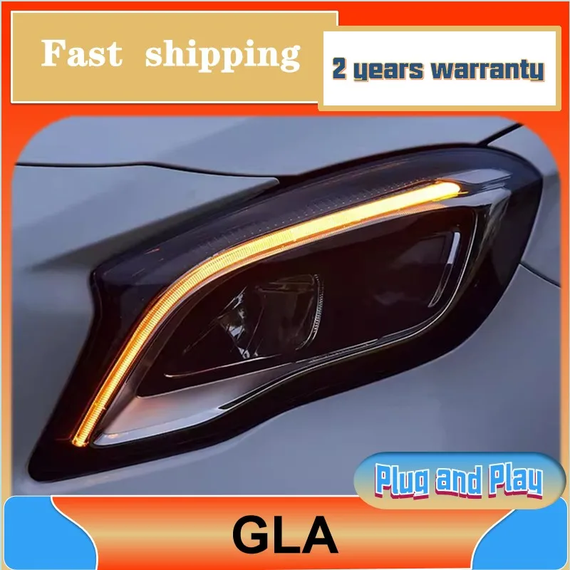 

Car Styling for Mercedes GLA Headlamps 2016-2019 GLA Headlight GLA200 GLA220 GLA260 Benz DRL Turn Signal High Beam Projector Len