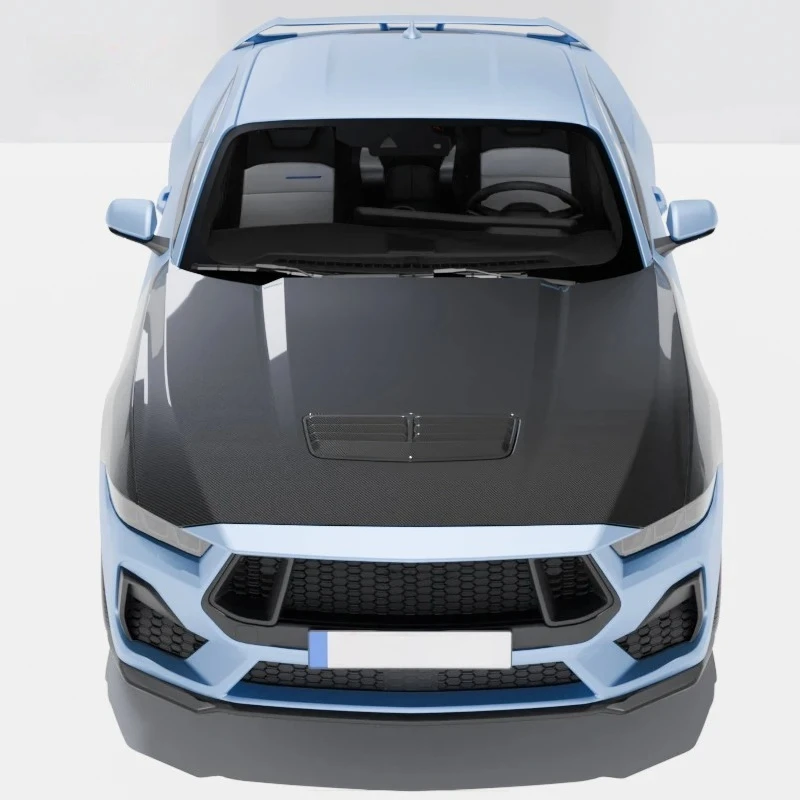 

Icooh Racing S650 Style Carbon Fiber Engine Cover For Ford Mustang New Replacement Installation Engine Hoods