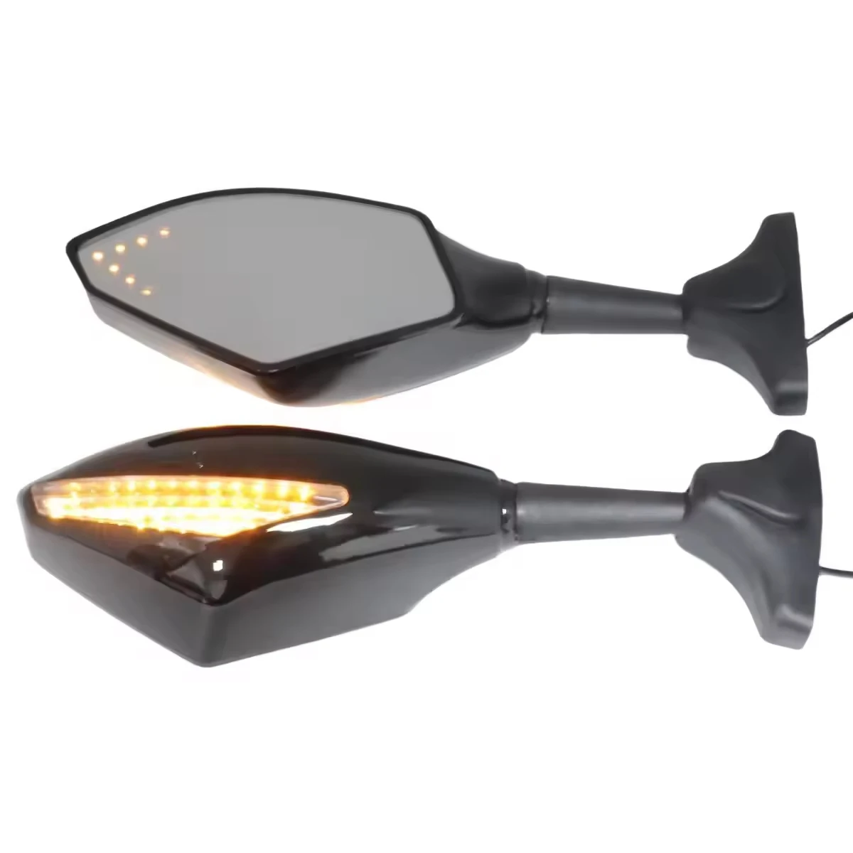 Motorcycle Integrated Turn Signal Mirrors Side Rearview Mirror Front Back LED For Honda CBR 600 F4i 929 954 RR F1 F2 Hurricane