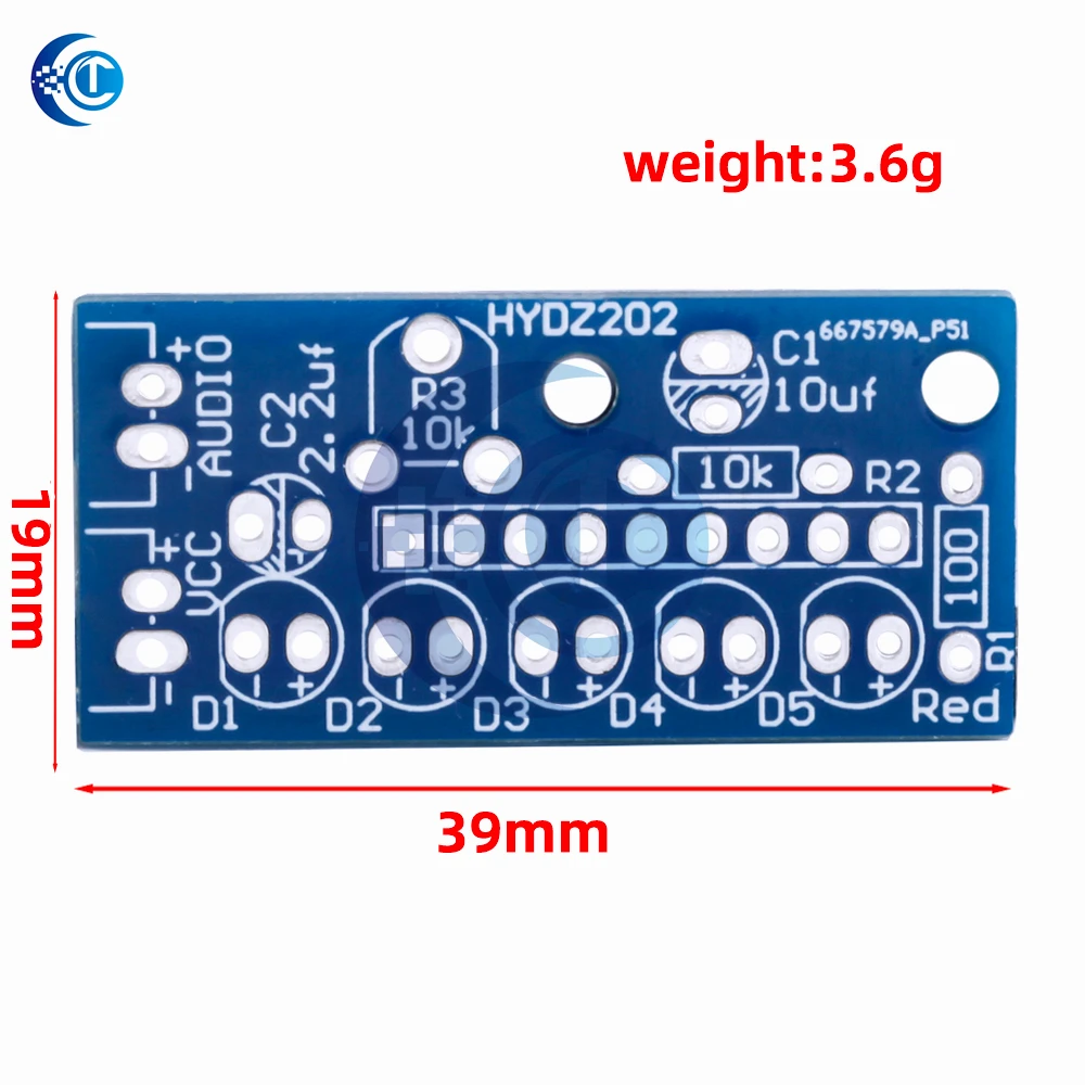 KA2284 IC Audio Level Indicator DIY Kit – 5mm Red/Green LED VU Meter, 3.5-12V Voltage Compatibility