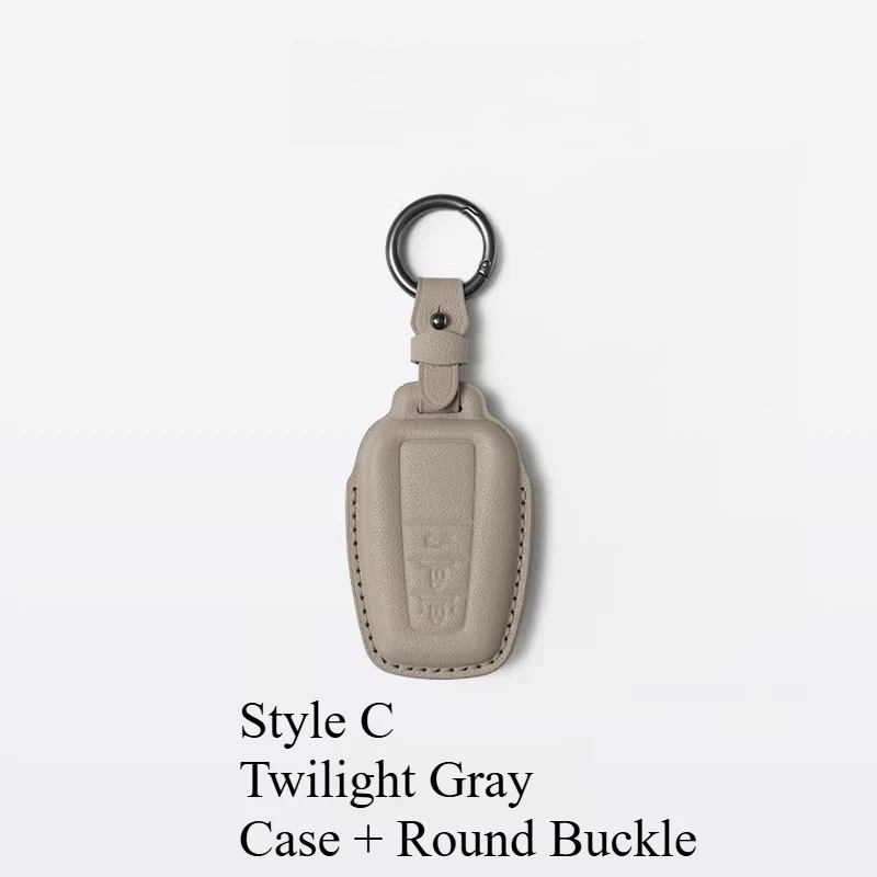 Leather Key Fob Case and Keychain Buckle for Toyota Camry Avalon Highlander RAV4 Venza Levin Auto Accessories