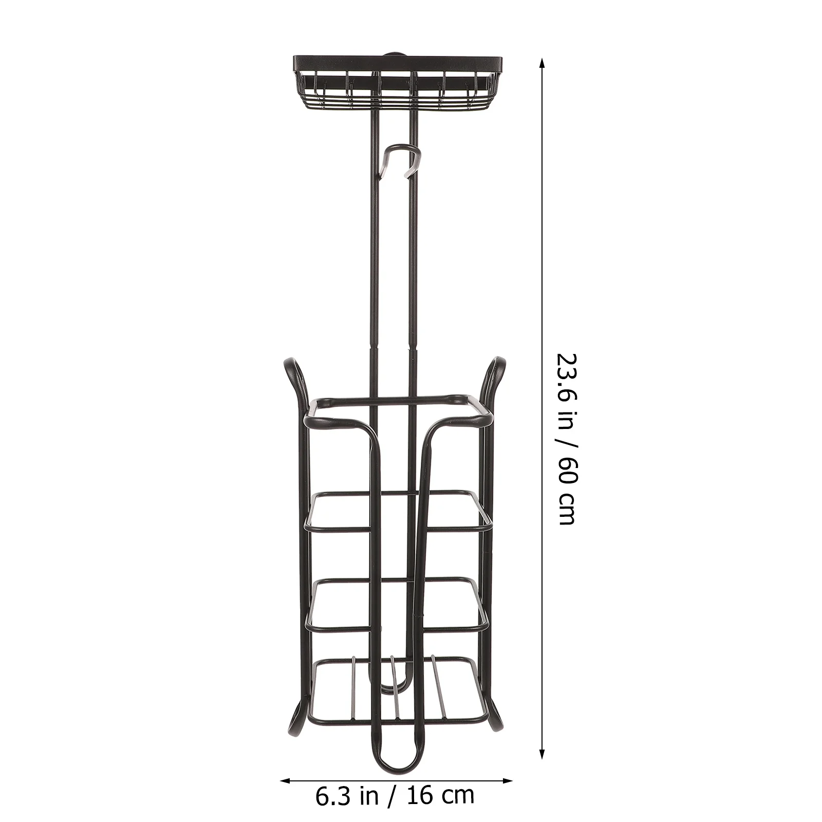 

Iron Vertical Roll Paper Rack Multi Roll Tissue Holder Vertical Storage Stand Durable Practical for Bathroom Kitchen