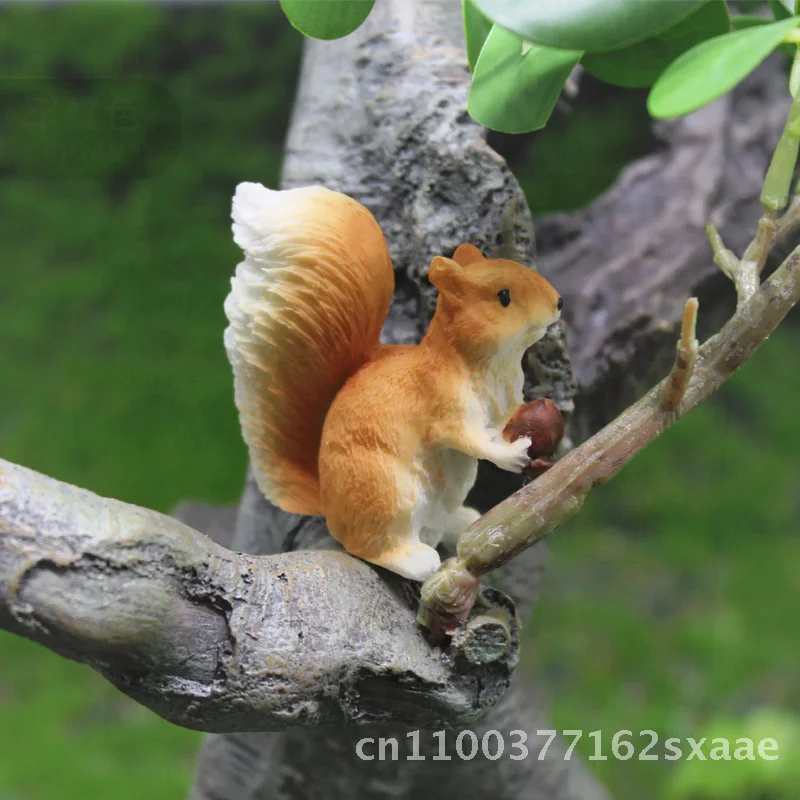 

Милая имитация белки, изделия из смолы, сочный мох, микропейзаж, украшение ручной работы, цветочный горшок в форме животного, ландшафтный дизайн