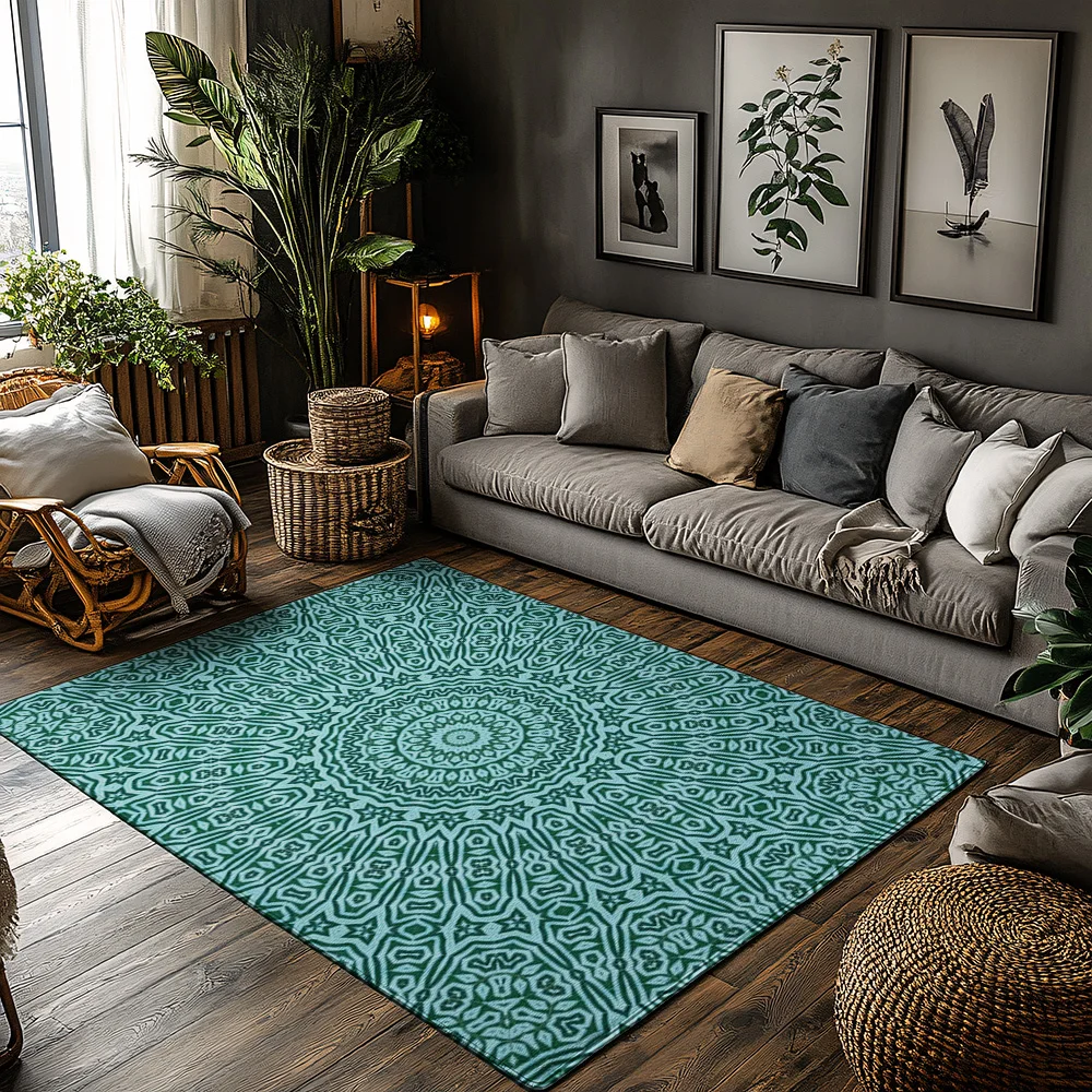 

Stylish Area Rug Non-Slip Floor Mat Modern Abstract Pattern Home Decor Living Room Bedroom Carpet Washable Durable Soft Rugs