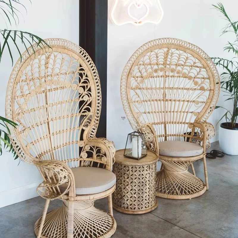 

Modern style wedding rattan chair sofa and chair new design furniture hotel 1 peacock name outdoor activity