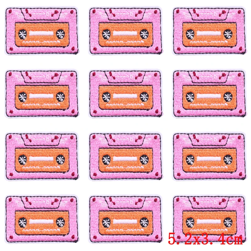 بقع تطريز على شكل قلب وحروف ، مكواة على بقع للملابس ، رقعة كرتون على الملابس ، ملصقات وردية اللون ، شارات خياطة ، 10 في اللوت #2