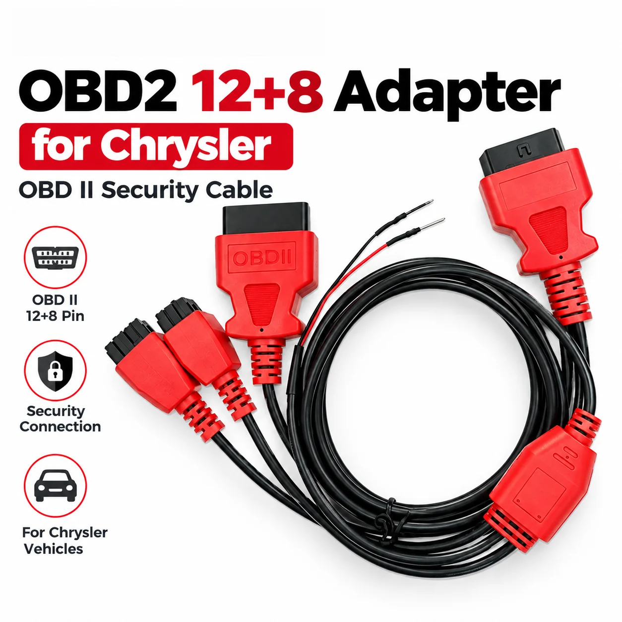 OBD2 12+8 Pin Adapter Security Gateway Cable OBD II Diagnostic Access Cable for Compatible Vehicles
