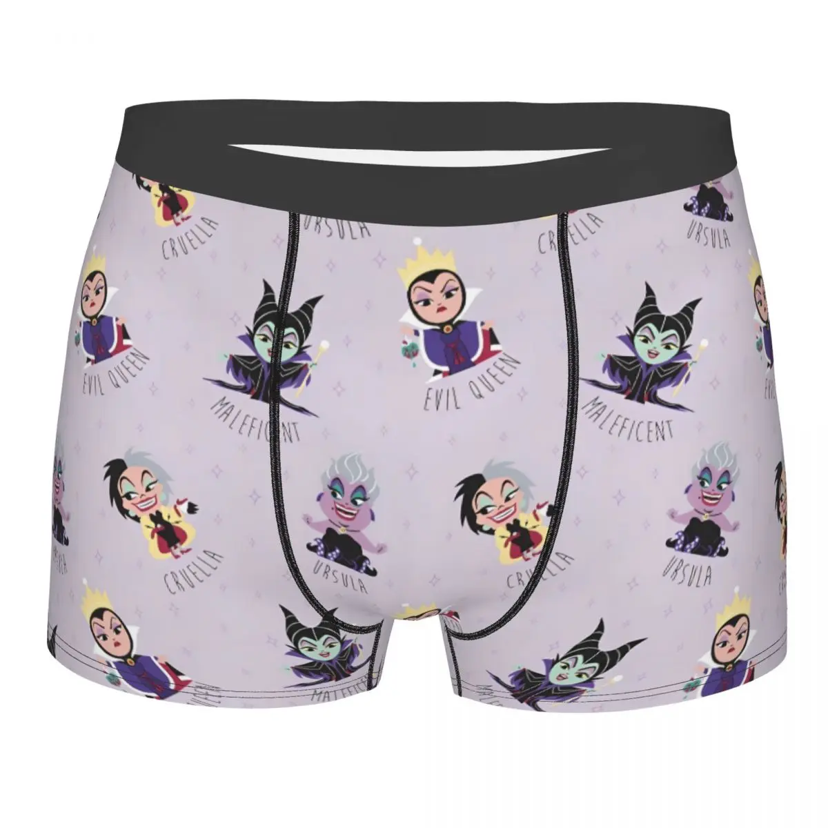 Sexy Boxer Villains Cartoon Queen Movie Shorts Panties Briefs Men Underwear Evil Maleficent Polyester Underpants Male Plus Size