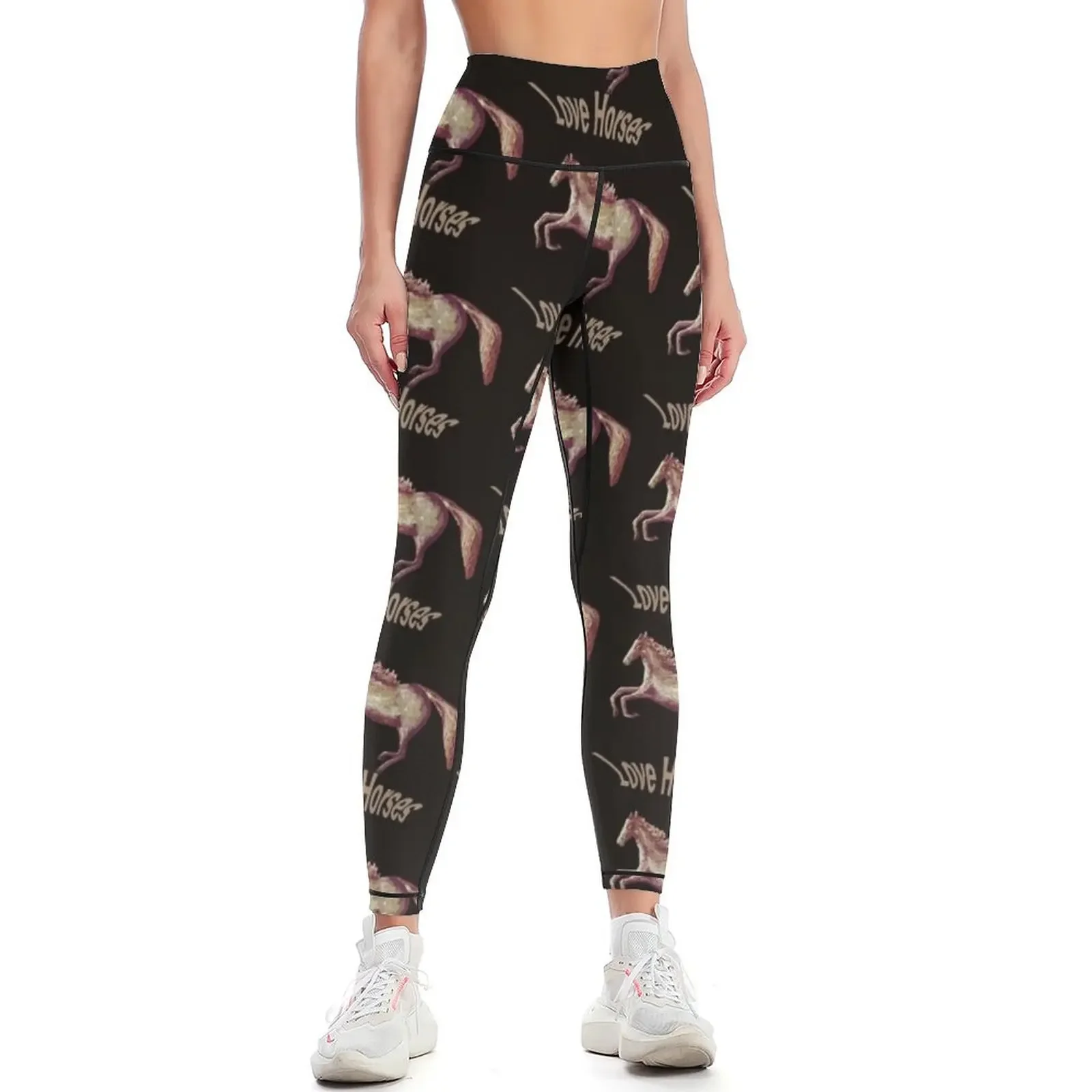 

Love horses 1 Leggings legings for fitness sports tennis for Tight fitting woman Women sportwear Womens Leggings