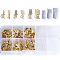 2.8/4.8/6.3mm Female Male Spade Crimp Connectors Electrical Lugs Terminal Insulating Wire Quick Splice Assortment Kit(180pcs)