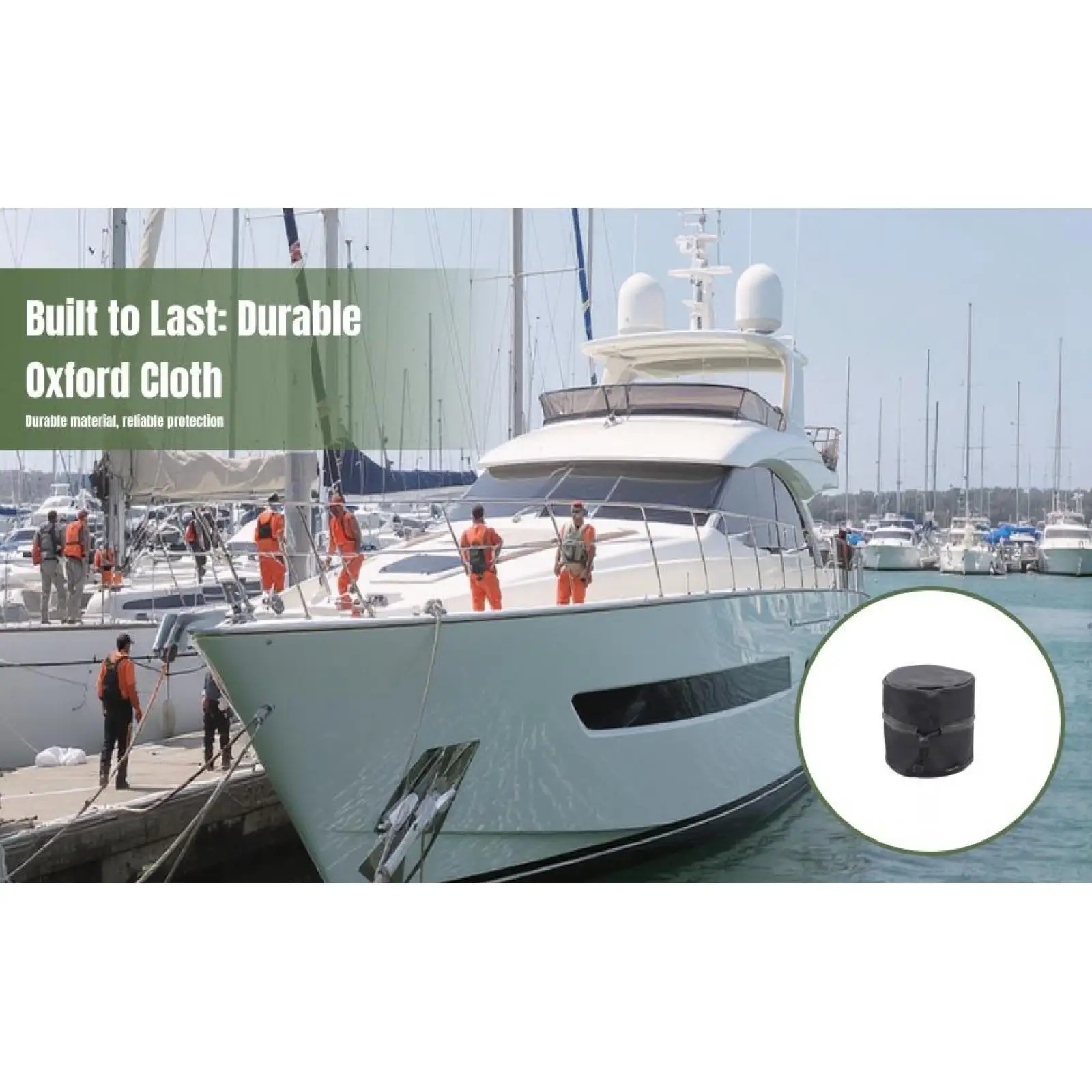 غطاء ونش مقطورة القارب عالي التحمل 15 سم من قماش أكسفورد للحماية من الغبار ملحق بحري لليخوت #2
