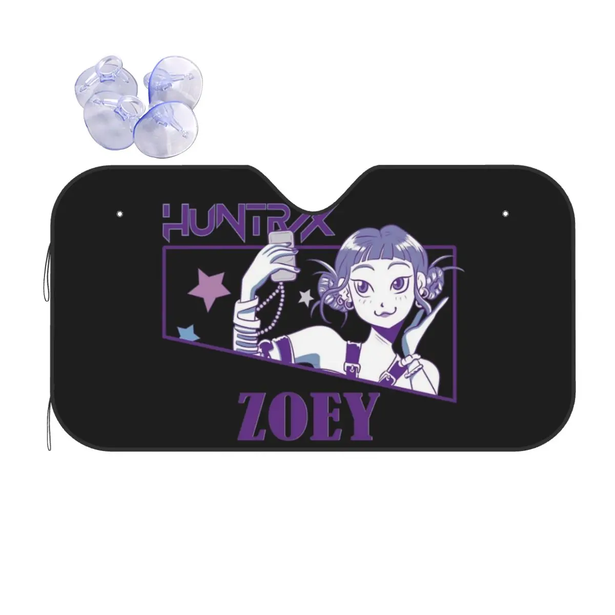 

Zoey HUNTRIX Kpop Demon Hunters солнцезащитный козырек ветровое стекло универсальное переднее лобовое стекло автомобиля 76x140 см солнцезащитный козырек аксессуары чехлы