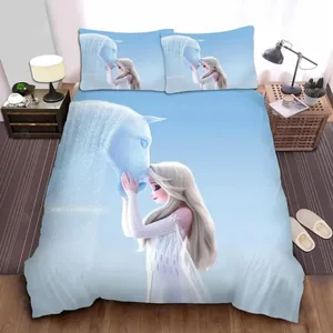Bộ đồ giường công chúa Disney Frozen Frozen cho Girls, Elsa Duvet Cover, chăn bông, Trang trí phòng trẻ em 10 Bán hàng chính Edredom Frozen Cover - №6